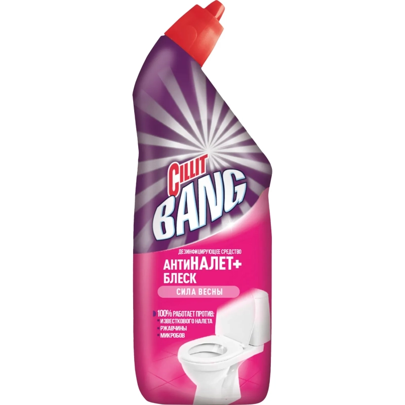 Средство для сантехники CILLIT BANG Антиналет+Блеск Сила весны 750мл