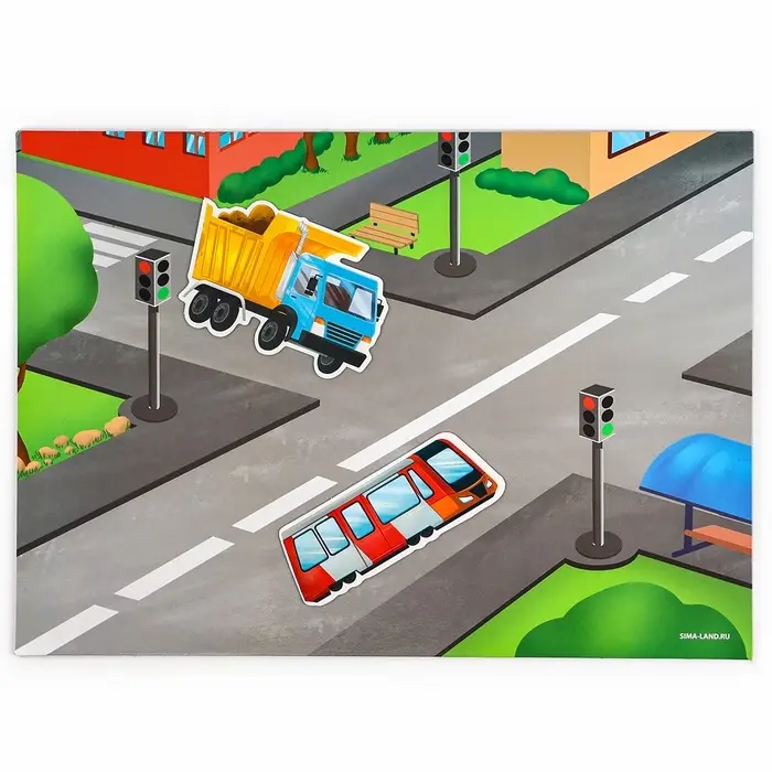 Настольная магнитная игра для малышей &laquo;&lrm;Машинки&raquo;, 28&times;20 см