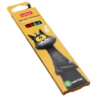 Карандаши 6цв, Hatber, заточ, трехгр, коробка, европодвес 94072