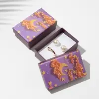 Коробочка подарочная под набор «Ночь», 5×8 (размер полезной части 4.5×7.5 см), цветная, вставка белая