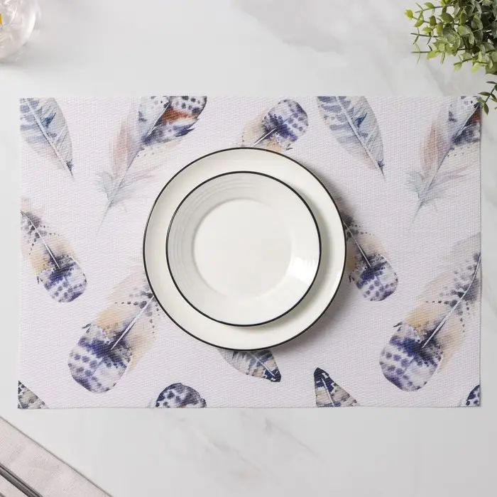 Салфетки сервировочные на стол Доляна &laquo;Легкость&raquo;, 4 шт., 30&times;45 см, белые