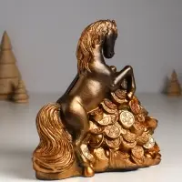 Копилка "Конь на деньгах" 20х20х13 см, бронза Копилка "Конь на деньгах" 20х20х13 см, бронза