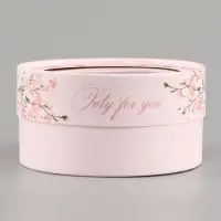 Коробка подарочная с окном Only for you, 12&times;12&times;5 см, круглая