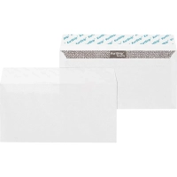 Конверт белый E65 стрип security 110х220 80г КОМУС 50шт/ уп