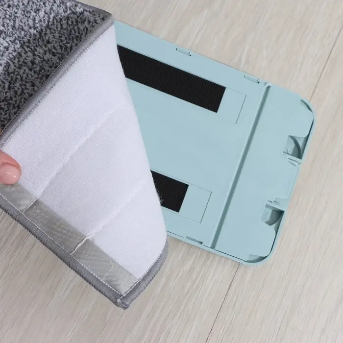 Швабра с отжимом и ведро Доляна, швабра плоская, ведро с двумя отсеками, 8 л, дополнительная насадка