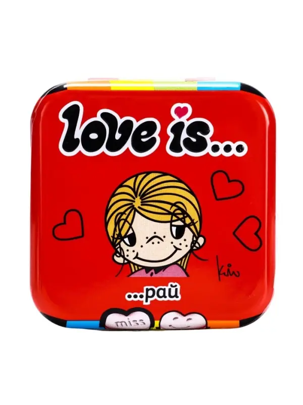 Конфеты освежающие Love is, в форме сердца, со вкусом клубники, 20 г