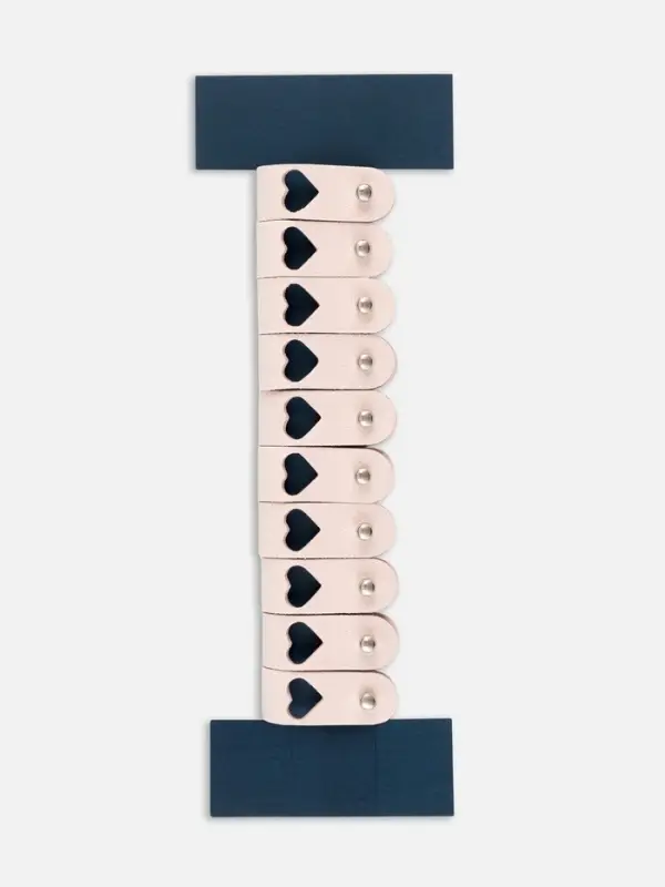 Бирка с кнопкой &laquo;Сердце&raquo; TEIRA, 8&times;1.5 см, 10 шт., нежно-розовая