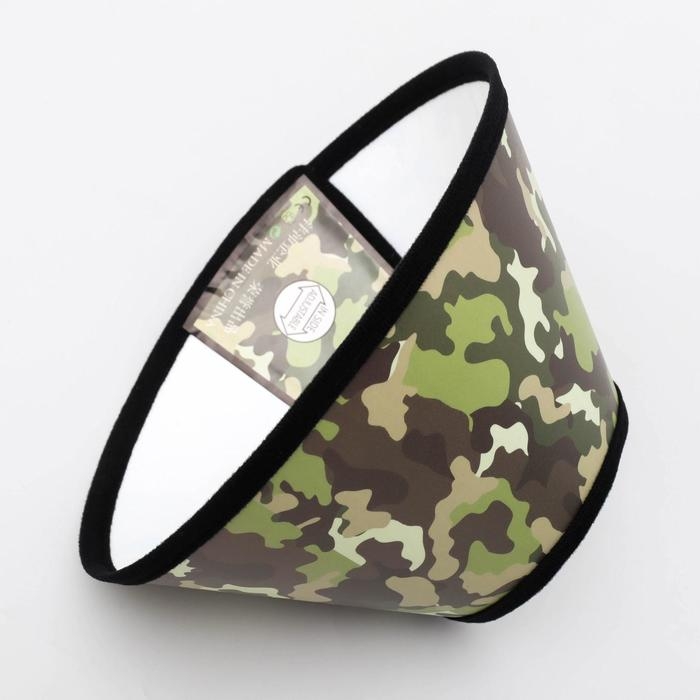 Ветеринарный воротник №4, обхват шеи 29-33 см, высота 13,5 см, хаки Ветеринарный воротник №4, обхват шеи 29-33 см, высота 13,5 см, хаки