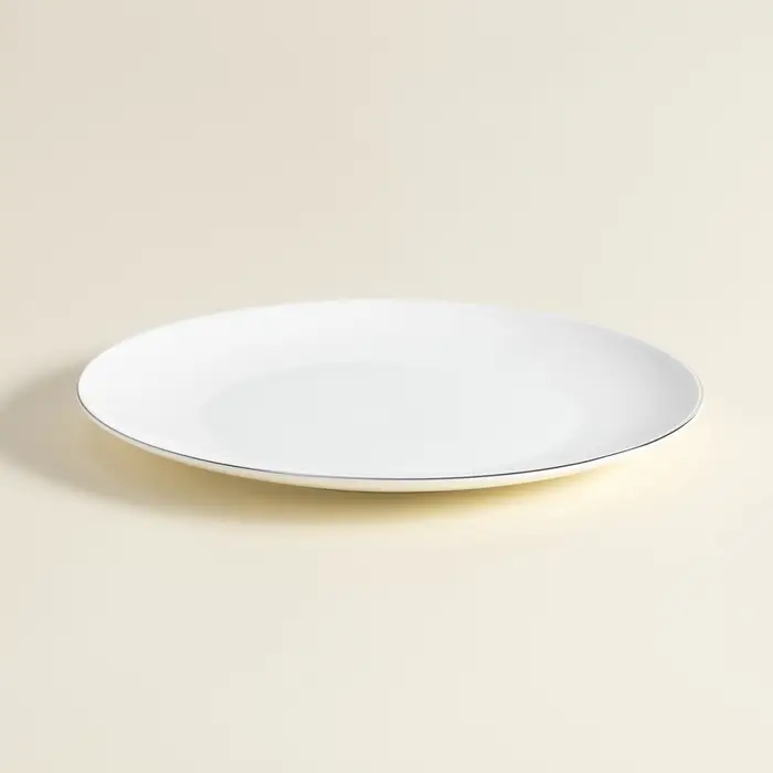 Тарелки SL Home &laquo;Каскарон&raquo;, d=27 см, набор 2 шт., костяной фарфор, белые