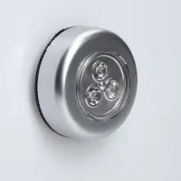 Светильник настенный светодиодный &laquo;Мастер К&raquo;, 1 Вт, 3 LED, от батареек 3&times;ААА, d=6.5 см