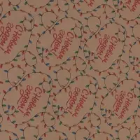 Бумага упаковочная бурый крафт &laquo;Гирлянды&raquo;, 1 лист, 70&times;100 см