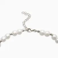 Кулон на жемчужных бусах &laquo;Морская звезда&raquo;, 55 см, белый в серебре