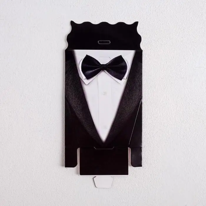 Коробка бонбоньерка, упаковка подарочная, свадебная, упаковка подарочная, «Костюм жениха», 5.5 х 10 см Коробка бонбоньерка, упаковка подарочная, свадебная, упаковка подарочная, «Костюм жениха», 5.5 х 10 см