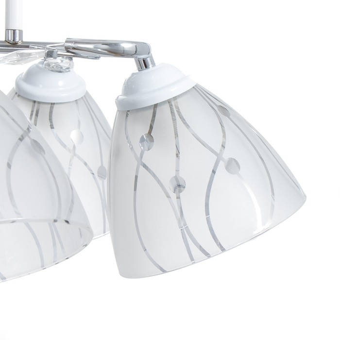 Люстра Люстра "Авиталь" 5хЕ27 40Вт бело-хромовый 58х58х27 см BayerLux