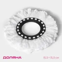 Насадка для швабры с отжимом - центрифугой Доляна, длина нитей 10 см, микрофибра, МИКС