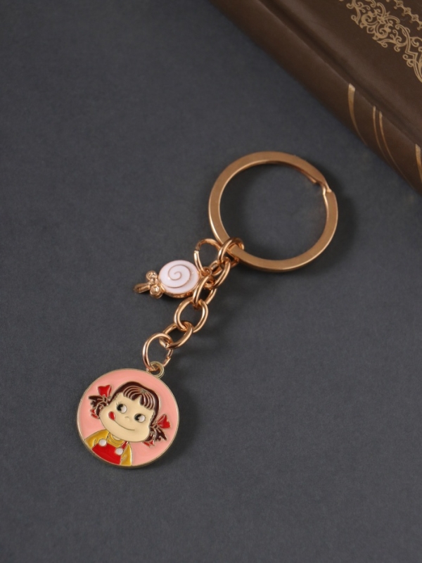 Брелок металл, эмаль  Брелок металл, эмаль "Девочка и леденец" 9 см