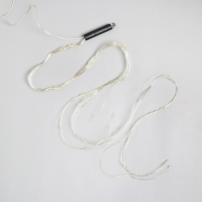 Гирлянда «Дреды» 1.5 м, IP20, серебристая нить, 125 LED, свечение белое, 12 В