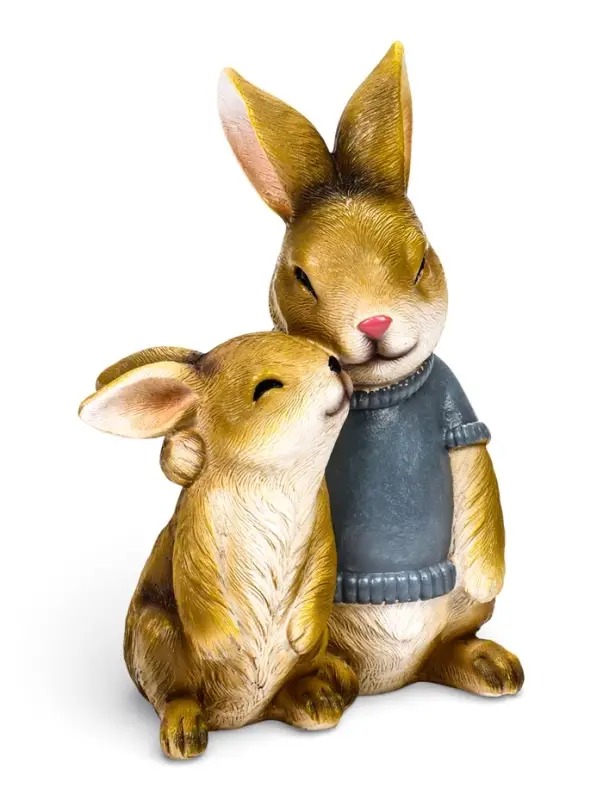 Садовая фигура 23 х 18 х 12 см  "Заяц с дочкой"