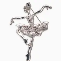 Брошь &laquo;Балерина&raquo;, цветная в серебре