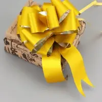 Подарочный бант - шар №5, золотой, для упаковки подарков