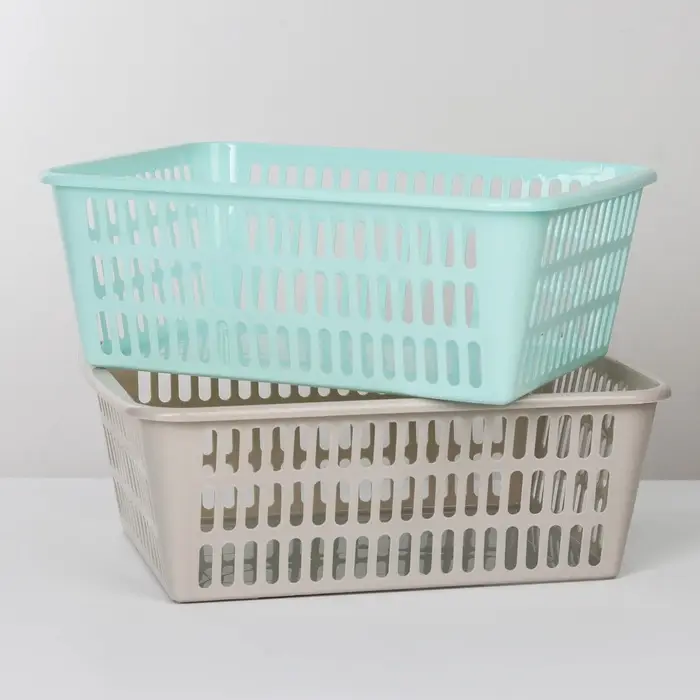 Корзина для хранения Полимербыт, пластик, 36&times;25&times;12.5 см, МИКС