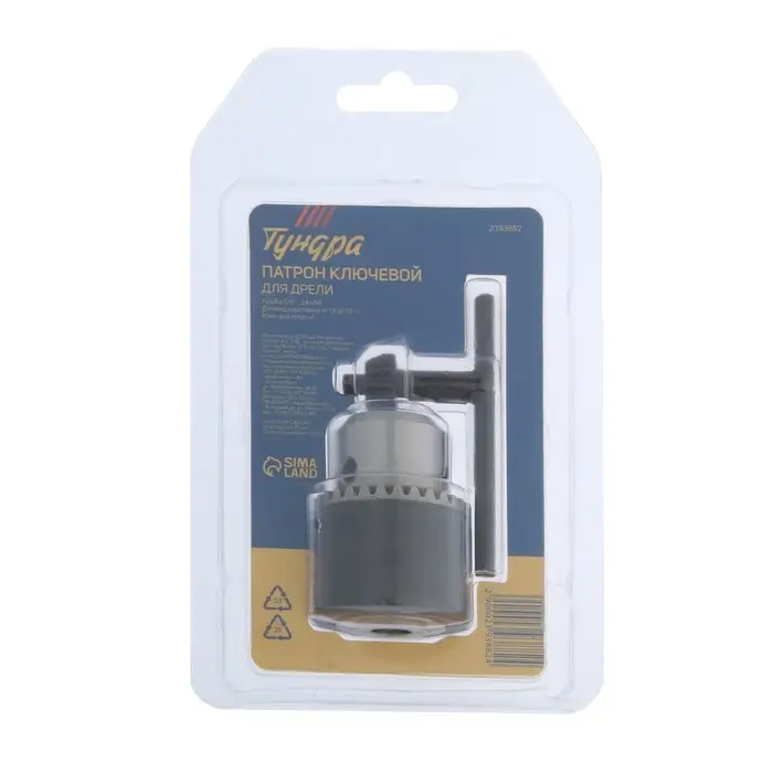 Патрон для дрели ТУНДРА, 3/8" - 24 UNF, 1.5 - 13 мм