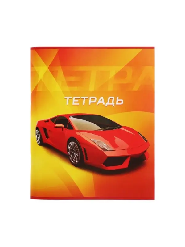 Тетрадь 48 листов в клетку, Calligrata «Авто», обложка мелованная бумага, серые листы, МИКС