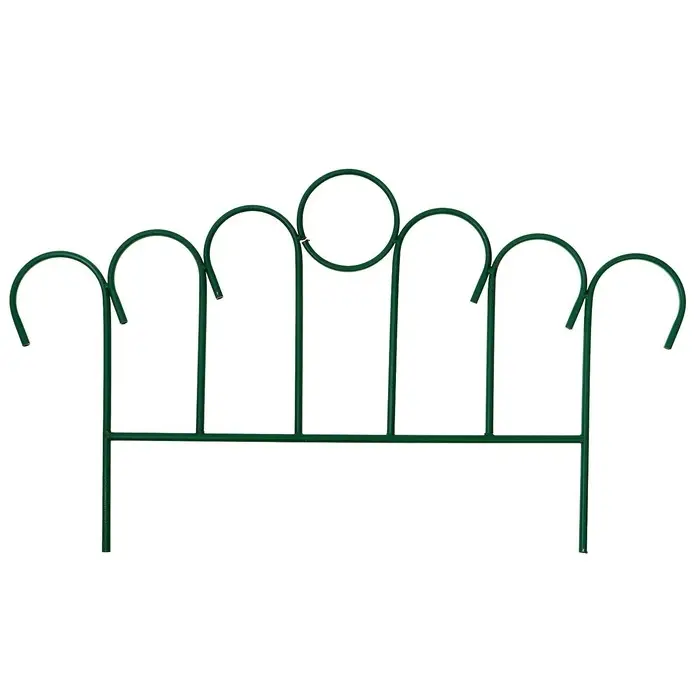 Ограждение декоративное, 45&times;470 см, 5 секций, металл, зелёное, &laquo;Восход&raquo;