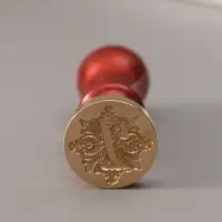 Печать для сургуча с пластиковой ручкой &laquo;Буква I на вензеле&raquo;, 2.5&times;2.5&times;6.3 см