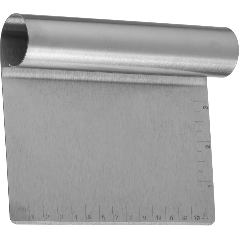 Скребок для теста h=12 см. раб.часть 15x8 см. нерж.со шкалой MGsteel,70409