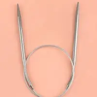 Спицы круговые, для вязания, с металлическим тросом, d=4.5 мм, 10/40 см