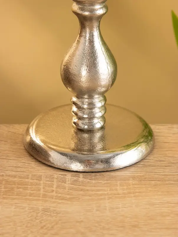 Подсвечник "Ферзь" алюминий 13 см, цв. серебро