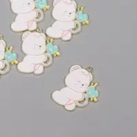 Декор для творчества металл, эмаль "Мишка с сердечком" 2,8х2,3 см Декор для творчества металл, эмаль "Мишка с сердечком" 2,8х2,3 см