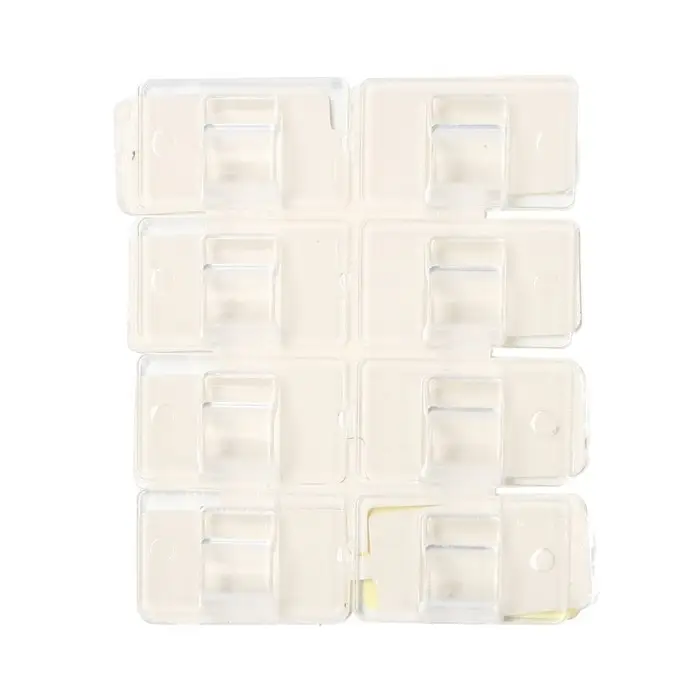 Держатель самоклеящийся для проводов и гирлянд ТУНДРА krep, прозрачный, 8 шт.