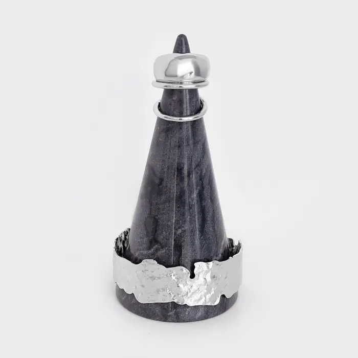 Подставка для украшений Magistro Aleo, 5&times;12 см, мрамор, серая