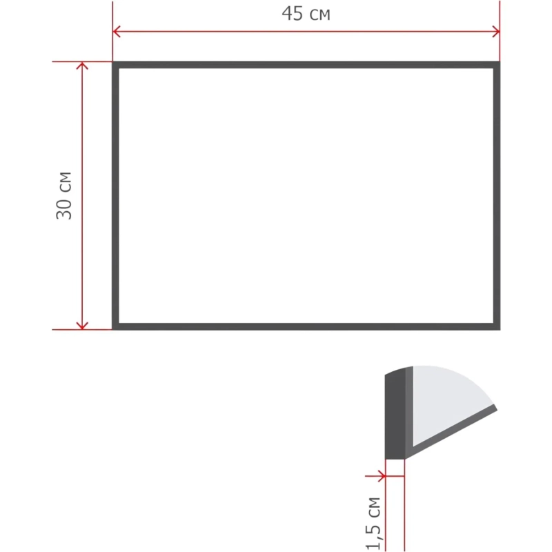 Доска пробковая 30х45см деревянная рама
