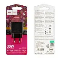 Переходник CS15A СЗУ на Type-C 30W HOCO черный