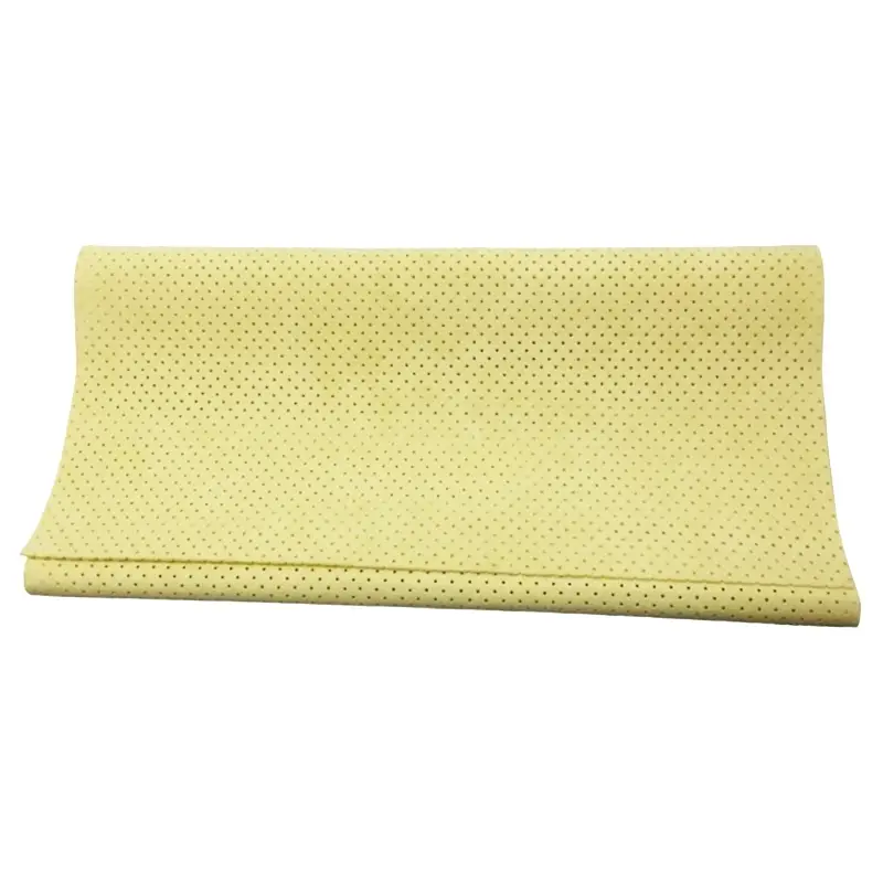 Замша искусственная, перфорированная 55х40см, 250 г/см&sup2; (желтая)