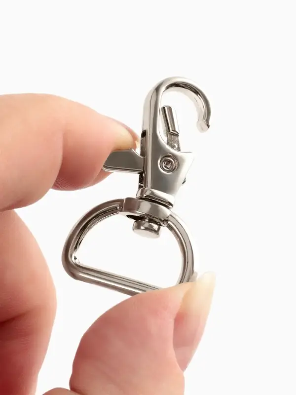 Карабины металл 8гр 4,2*2,5см/20*3мм (наб 2шт цена за наб) серебряный TR Карабины металл 8гр 4,2*2,5см/20*3мм (наб 2шт цена за наб) серебряный TR