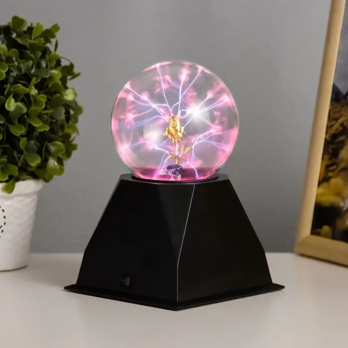 Плазменный шар "Роза золотая" 21х14х10 см RISALUX Плазменный шар "Роза золотая" 21х14х10 см RISALUX