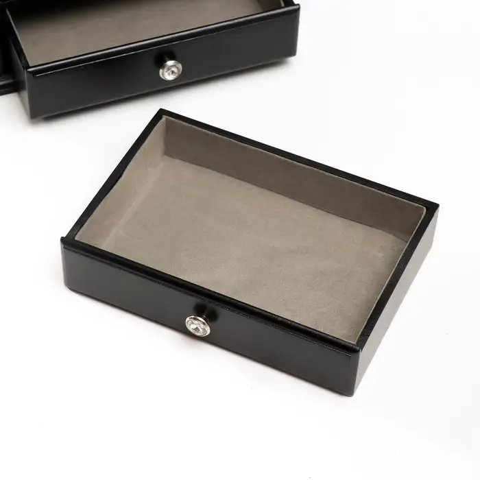 Шкатулка для украшений &laquo;Комод с 2 ящиками&raquo;, дерево, чёрный, 21.5&times;14.5&times;16 см