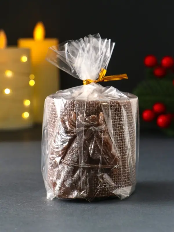 Свеча новогодняя Свеча новогодняя "Лошадь Бохо" 70х75 мм, ЛАК, коричневый