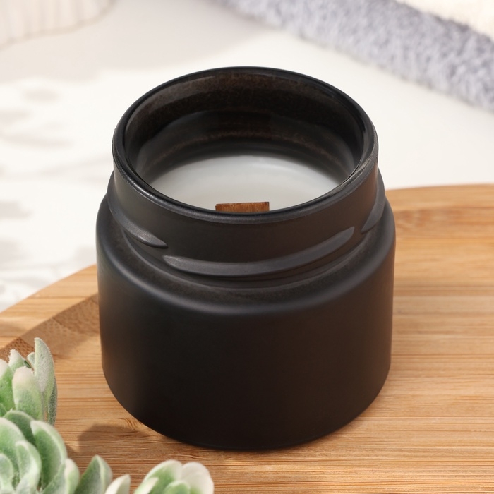 Свеча ароматическая из соевого воска в банке, 75 г,  Шафран ТМБ Свеча ароматическая из соевого воска в банке, 75 г,  Шафран ТМБ