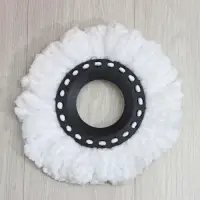 Швабра с отжимом и ведром на колёсиках с пластиковой центрифугой Доляна, 14 л, швабра, запасная насадка из микрофибры, МИКС