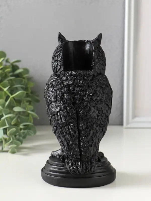 Подсвечник на 1 свечу &laquo;Филин&raquo;, 16&times;8 см, чёрный