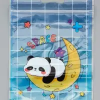 Пакет подарочный, с zip-lock застежкой, &laquo;Панда на луне&raquo;, 15&times;23&plusmn;1 см МИКС
