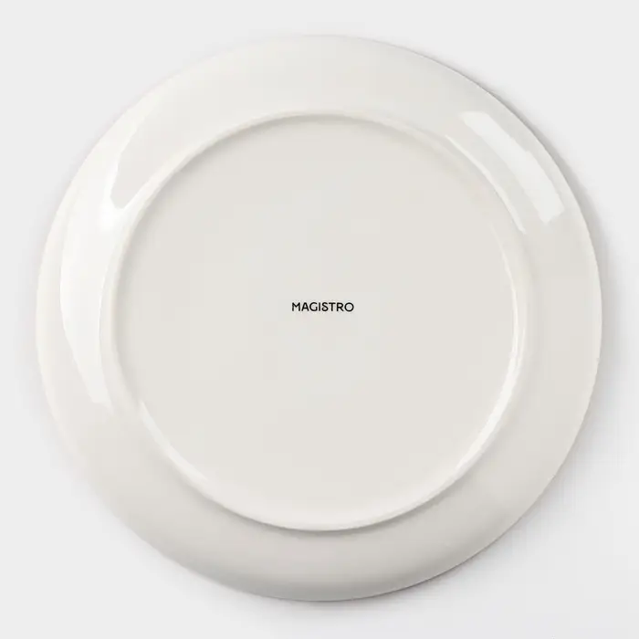 Тарелка пирожковая Magistro &laquo;Церера&raquo;, d=18 см, фарфор, белая