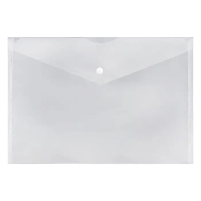 Набор папок-конвертов на кнопке А5 150мкм Calligrata  прозрачные, микс 5шт