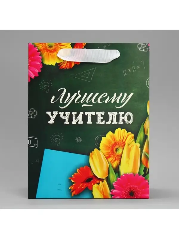 Пакет подарочный ламинированный, упаковка, «Лучшему Учителю», MS 18 х 23 х 10 см Пакет подарочный ламинированный, упаковка, «Лучшему Учителю», MS 18 х 23 х 10 см
