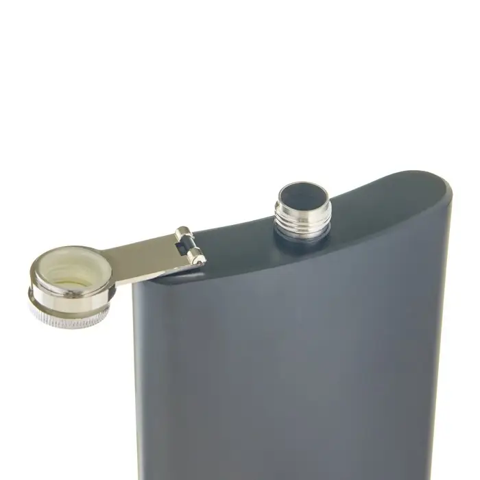 Фляжка для алкоголя Мастер К, 300 мл, 10 oz, армейская, нержавеющая сталь, чёрная